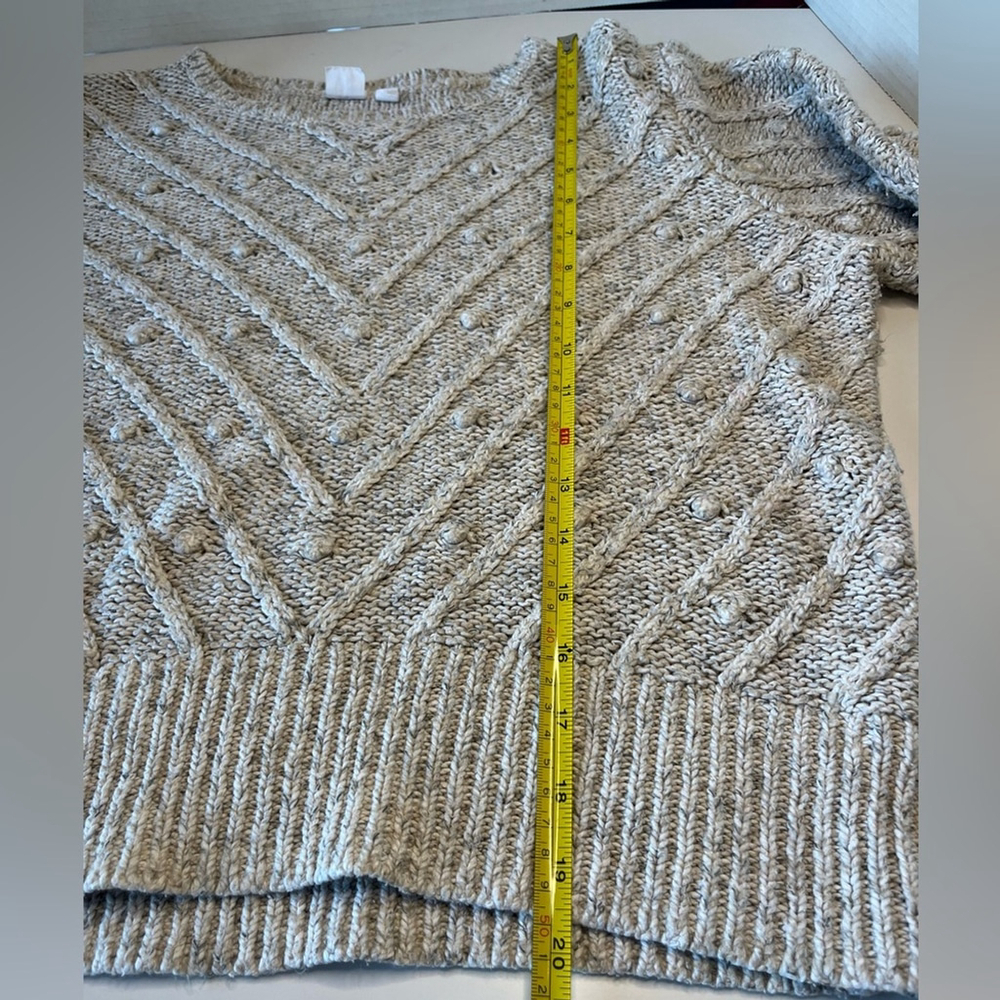GAP Womens Cable Knit Sweater Beige - Picture 6 of 7